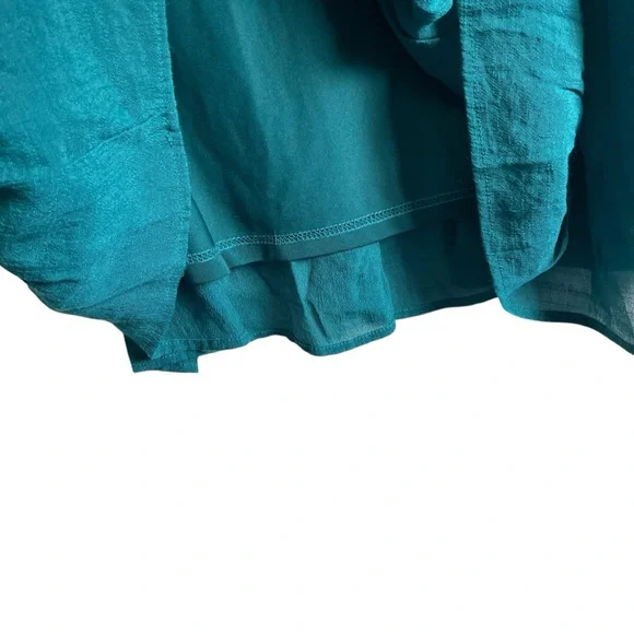 Umgee Teal Floral Embroidered Long Sleeve Dress XL - Picture 5 of 7